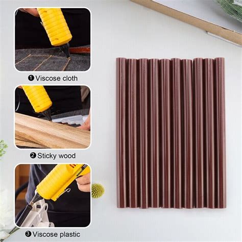 10pcs 100mm X 7mm Adhesive Hot Melt Glue Sticks For Hot Melt Glue Brown S4h2 Ebay