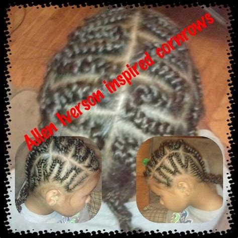 Allen Iverson Inspired Cornrows For A Boy Braids With Beads Hair