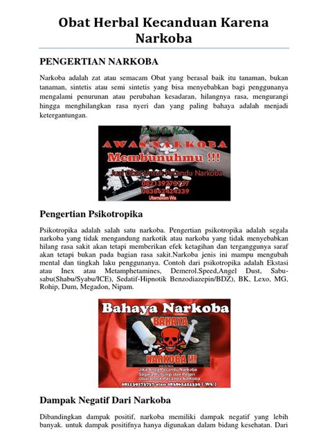 Pengertian Narkoba Dan Dampaknya Berbagi Informasi