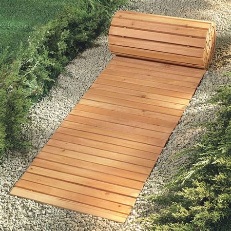 You Can Get A Roll Out Wooden Walkway That Will Set Up A Backyard Path