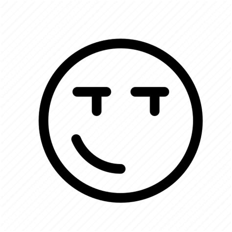 Emoji Expression Insult Sarcasm Smile Smirk Tease Icon Download