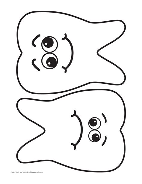 Sad Tooth Coloring Page Free Printable Coloring Pages