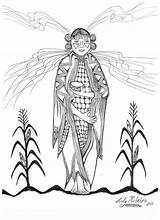 Hopi Corn Maiden Coloring Native American Printables Activities Dementia Lammas Harvest Deviantart Drawings Pueblo Alzheimers Autumn Gourds Tribes Tortillas Alzheimer sketch template