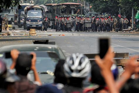 Five Dead After Myanmar Security Forces Ram Car Into Yangon Protest Media Reuters