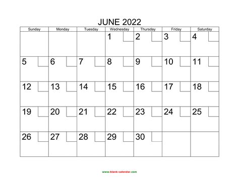Free Download Printable June 2022 Calendar With Check Boxes