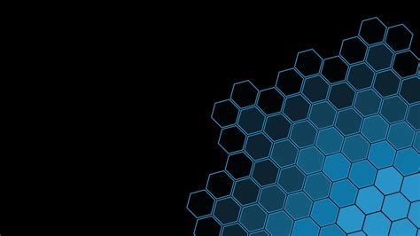 3840x2160 Resolution Black Blue Hexagon Pattern 4k Wallpaper