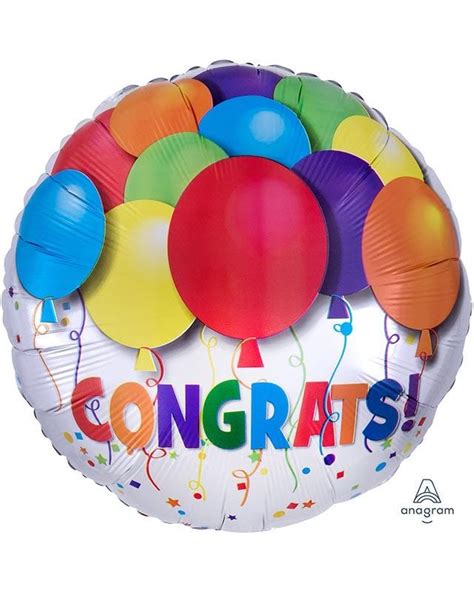 Congratulations Balloons Balloon 18 Foil Party Delights