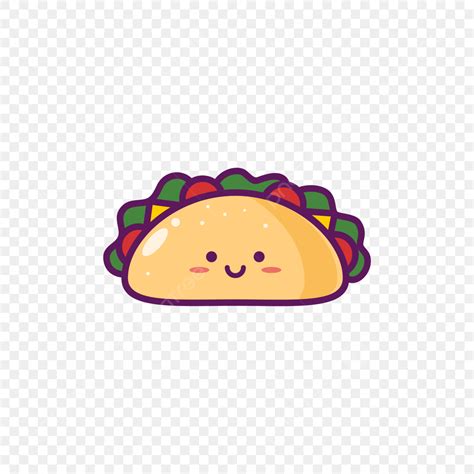 Cute Taco Vector Hd Images Illustration Of Cute Taco Icon Transparent