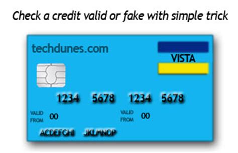 Make a fake credit card that works. How to verify a credit card fake or valid? | Techdunes