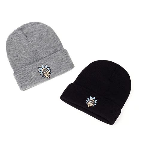 Rick Beanies Rick And Morty Hats Elastic Brand Embroidery Warm Winter
