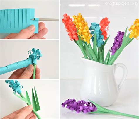 How To Make Paper Hyacinth Flowers Flower Crafts Paper