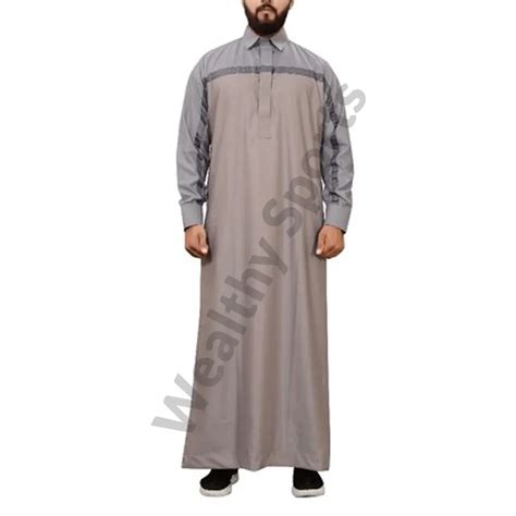 High Quality Arabic Thobe For Men Islamic Man Thobe New Design Long Sleeves Saudi Arab Moroccan