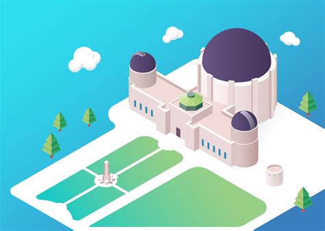 Isometric Griffith Observatory Illustration 182522 - Download Free ...