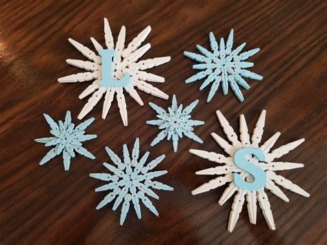 Clothespin Snowflake Clothes Pins Snowflakes Christmas