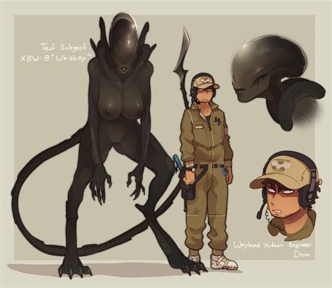 Xenomorph And Neomorph Alien And More Drawn By Justrube Danbooru