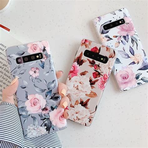 Vintage Flower And Leaf Phone Case For Samsung Galaxy A50 A40 A70 S10e S