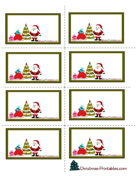 Four Christmas Cards With Santa Clause And Presents On The Bottom One