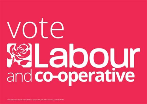 Vote Labour And Co Operative Display Board Co Operative Party