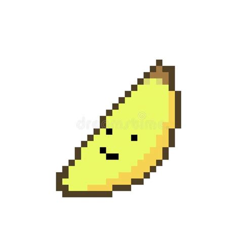 Banana Pixel Para Ativos De Jogos Ilustração Do Vetor Ilustração De