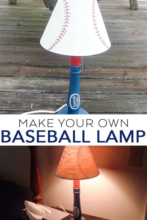 The electrical wiring passes through the rod from the socket to the wires in the electrical. Baseball Lamp with Your Cricut | Baseball lamp, Diy drum ...
