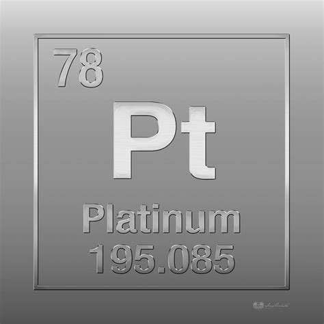 Periodic Table Of Elements Platinum Pt Platinum On Platinum