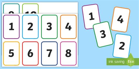 Number Templates 1 To 10 Number Cards Teaching Resource
