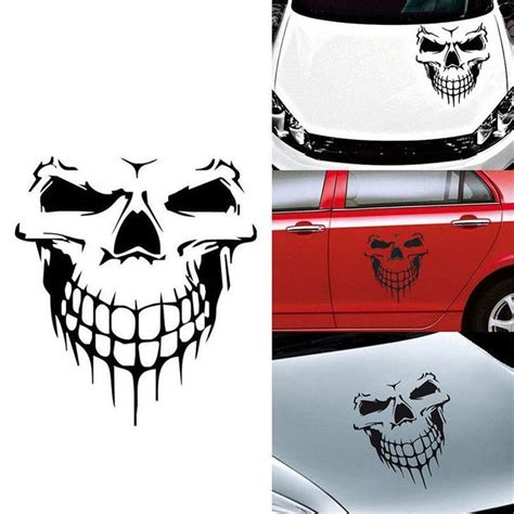 Skull Skeleton Car Hood Decal Rear Vinyl Side Door Sticker For Car