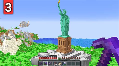 Building The Statue Of Liberty In Minecraft Hardcore Youtube
