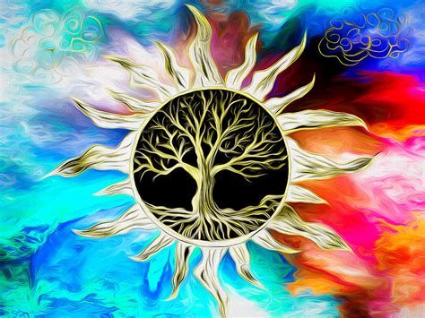 Tree Of Life Sunscape 2 Digital Art By Abstract Angel Artist Stephen K