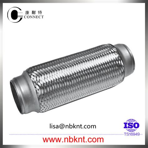 Auto Stainless Steel Exhaust Flexible Corrugated Pipe With Interlockid
