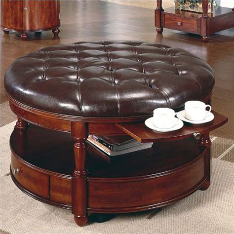 Round Ottoman Coffee Table Ideas On Foter