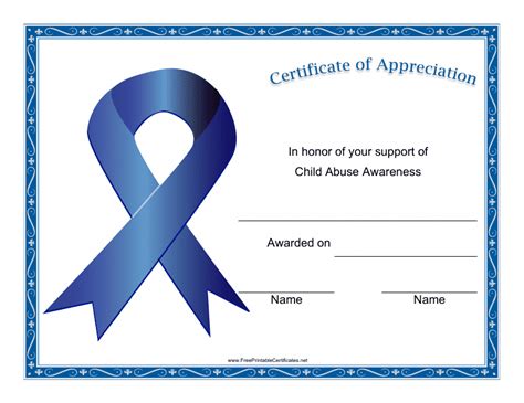 Child Abuse Awareness Certificate Template Download Printable Pdf