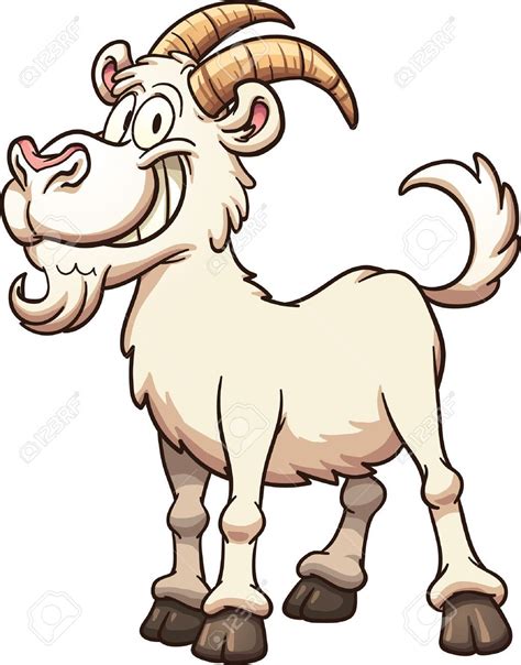 Pin By ณัฐวุฒิ ปิ่นอนุกูล On Dieren Cartoon Goat Goat Cartoon Happy