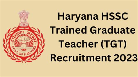 haryana hssc tgt recruitment 2023 notification released apply online sarkarijobnetwork