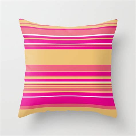 Complex Stripes Hot Pink Throw Pillow By Laec Society6 Hot Pink