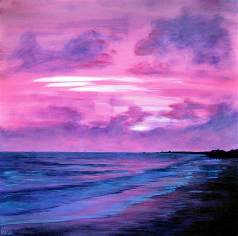 Sky Colors Sky Painting Lilac Sky Sea Art