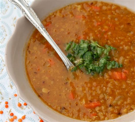 Add the dry spices and cook over a medium heat till the mustard seeds start to pop. Easy, Healthy Vegetarian Lentil Soup Recipe