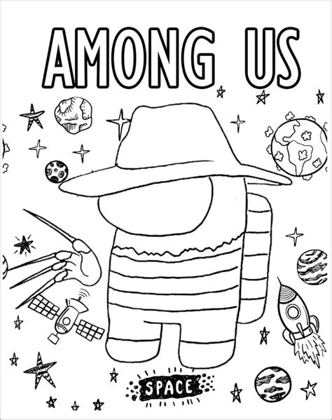 Printable Among Us Coloring Pages