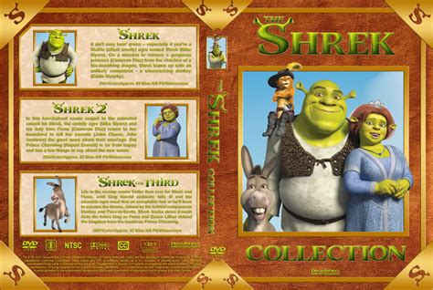 The Shrek Collection 3 Dvd Cover 2001 2007 R1 Custom