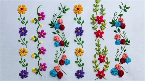 Flower Border Embroidery Designs
