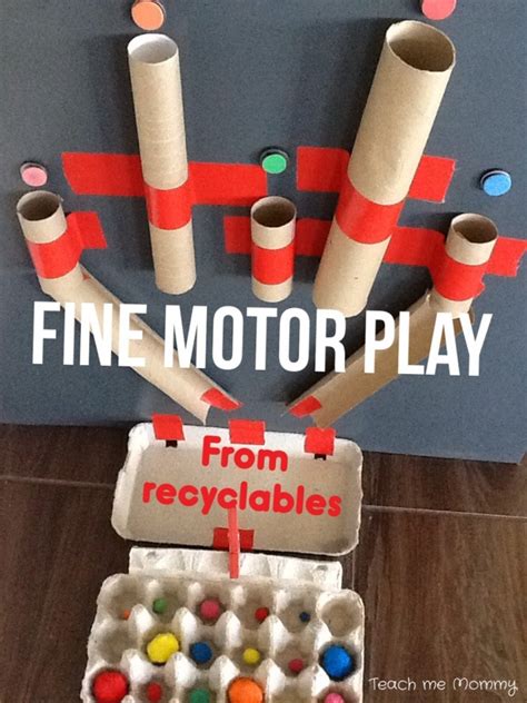 Fine Motor Play From Recyclables Teach Me Mommy