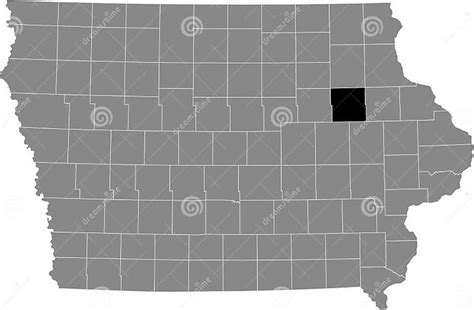 Location Map Of The Buchanan County Of Iowa Usa Stock Vector
