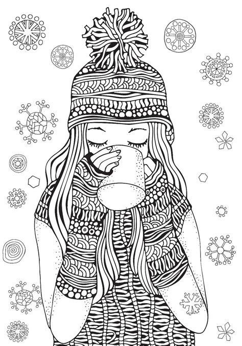 Printable Coloring Pages Coloring Pages Winter Adult Coloring Book
