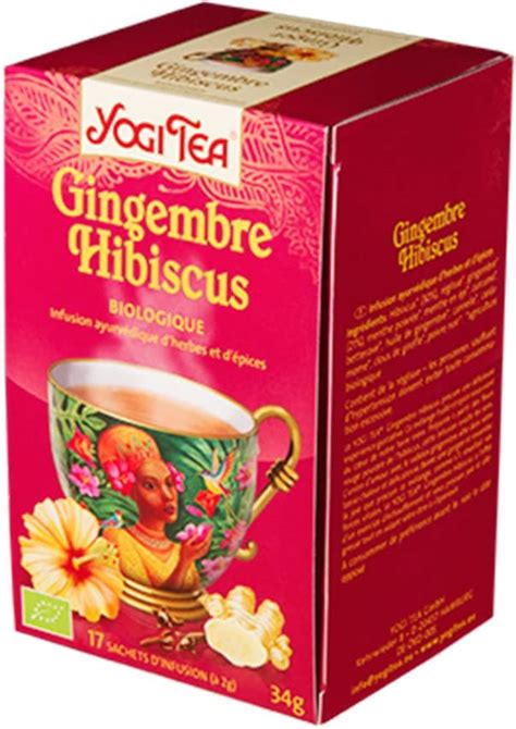 Yogi Tea Ginger Hibiscus Organic 17 Sachets Uk Grocery