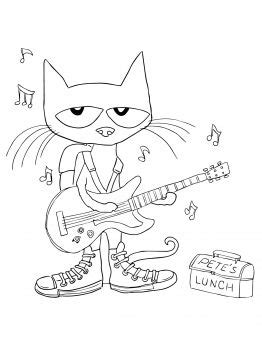 Peter the cat is a cartoon cat best known for his starring role in his own new york times children's book series. Pete the Cat Rocking in my School Shoes coloring page ...