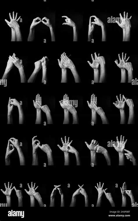 British Sign Language Alphabet High Resolution Stock Photography And