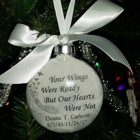 In Memory Christmas Ornament Personalized Keepsake T Loss Etsy