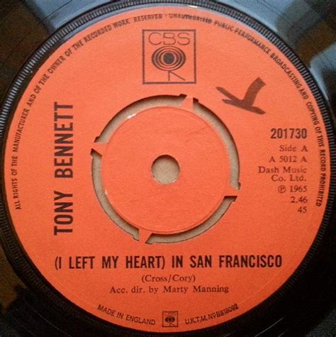 Tony Bennett I Left My Heart In San Francisco 1965 Push Out