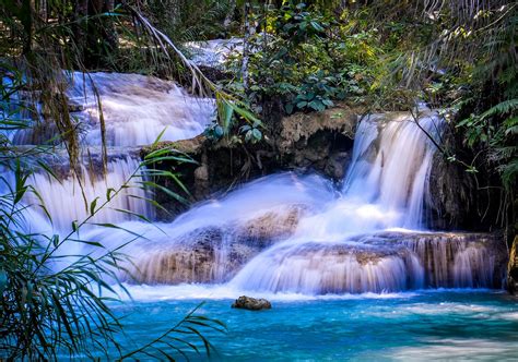 Kuang Si Falls Laos Kuang Si Falls Waterfall Outdoor