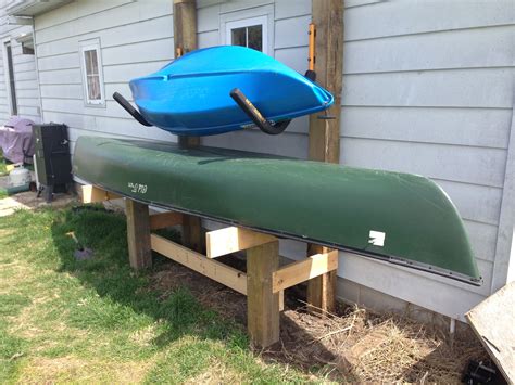 A brand new design that makes it even easier to load and unload. DIY Canoe and Kayak rack | Kayak storage, Kayak storage ...